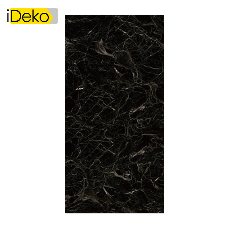 10 x Papier peint 3D Auto Adhesif a Effet Carrelage ceramique marbre Bricolage Cuisine salle de bain mural sol 30cmx60cm Noir