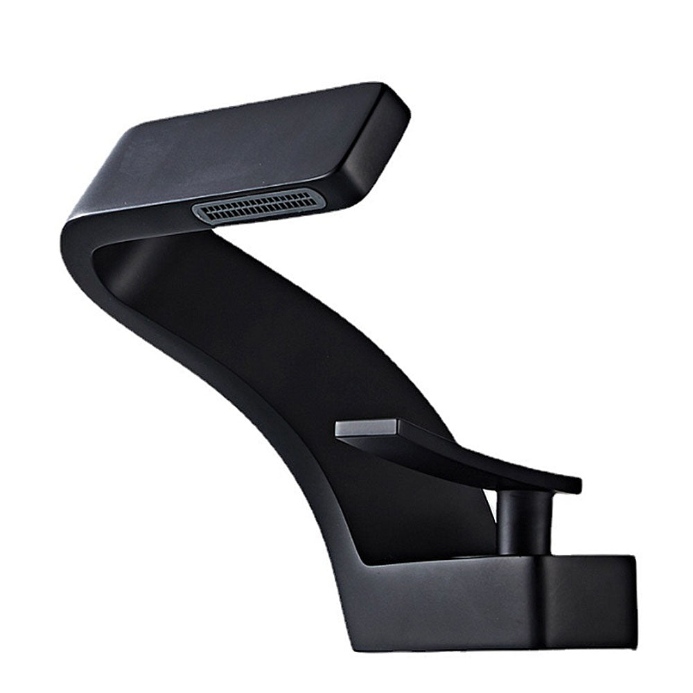 Robinet de lavabo mitigeur salle de bain cascade peintre Noir moderne Mono standard EU