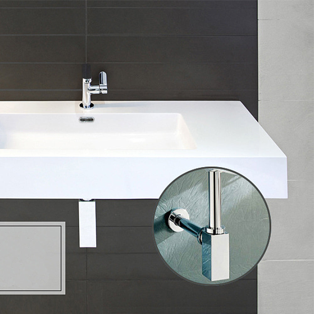 Siphon de Lavabo en Laiton Universel 45mm Tube de Siphon Chrome Design standard Reglable Anti Odeur mode