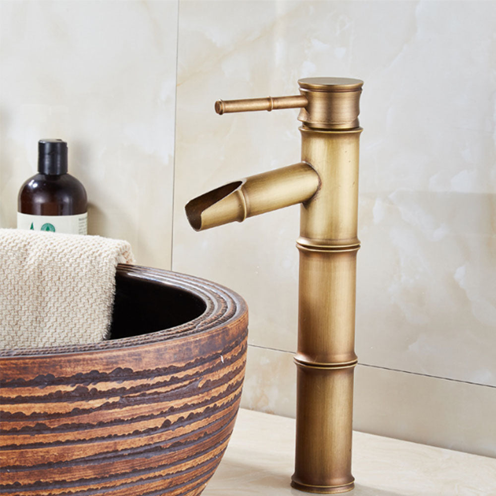 Robinet de salle de bain Mitigeur lavabo en Laiton rotation mode Japonais Bambou