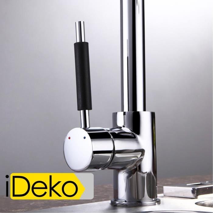 Robinet de cuisine Mitigeur d’evier cuisine Haut etirable Flexible