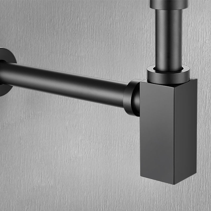 Siphon de Lavabo en Laiton Universel 45mm Tube de Siphon Noir Design standard Reglable Anti Odeur mode