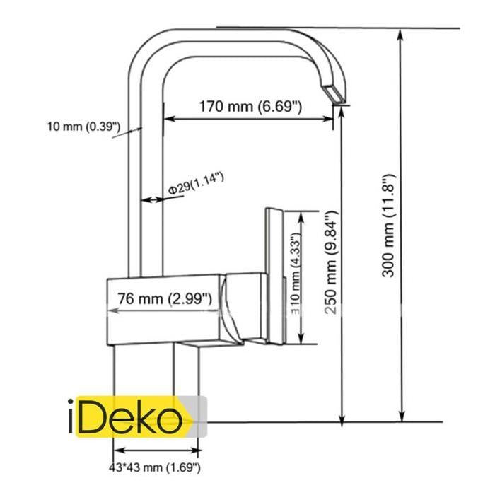 Robinet de cuisine Mitigeur d’evier cuisine chrome rotation a 360 degres