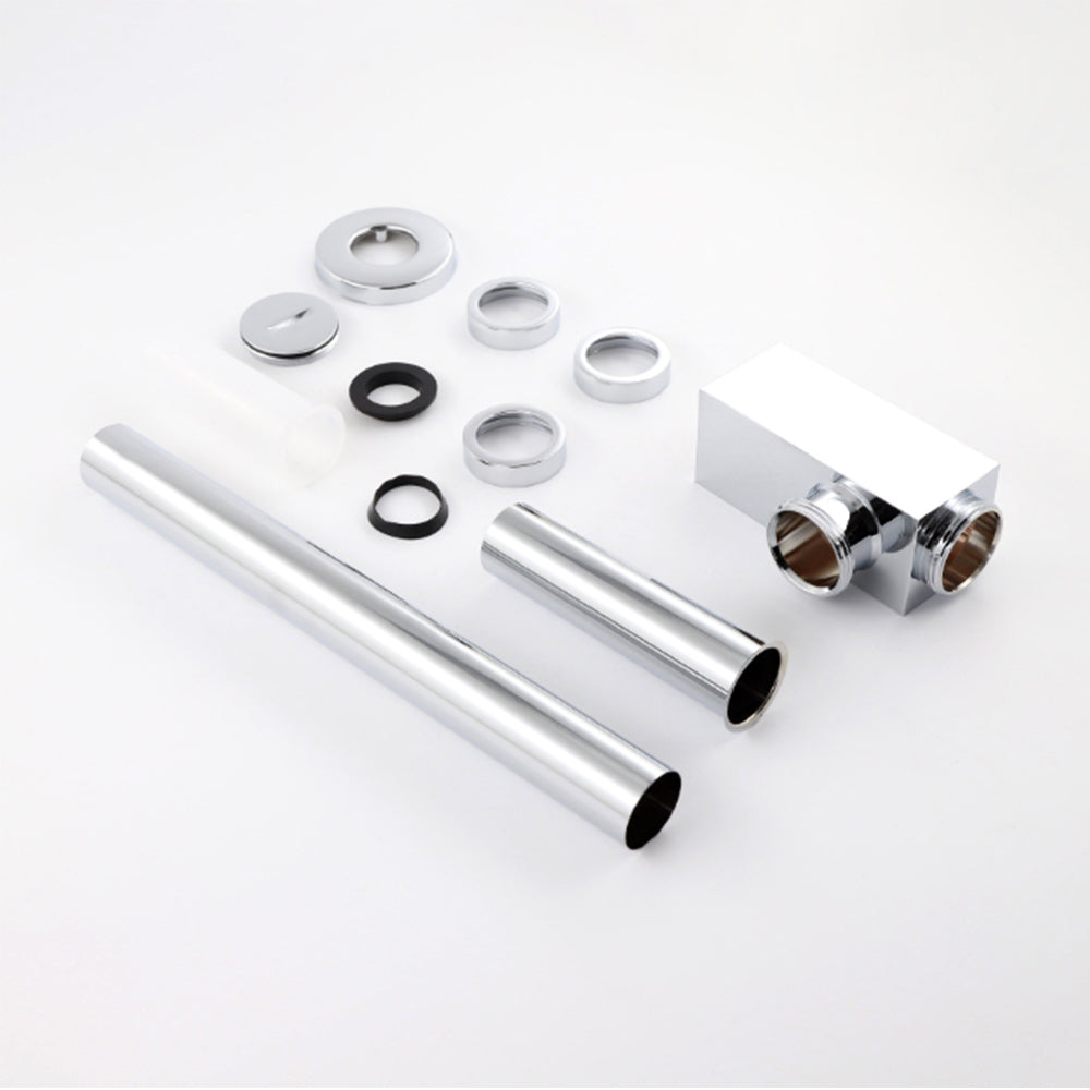 Siphon de Lavabo en Laiton Universel 45mm Tube de Siphon Chrome Design standard Reglable Anti Odeur mode