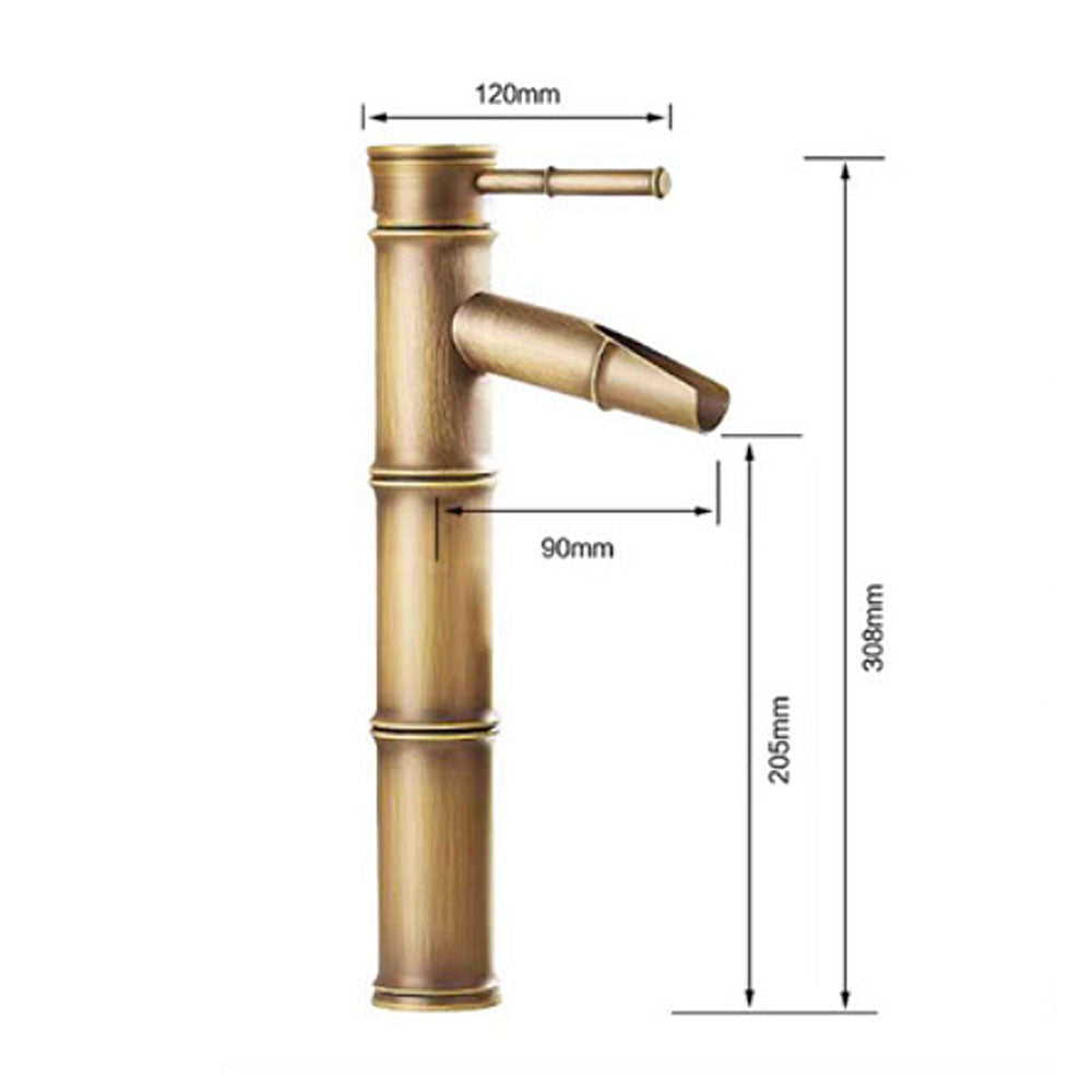 Robinet de salle de bain Mitigeur lavabo en Laiton rotation mode Japonais Bambou