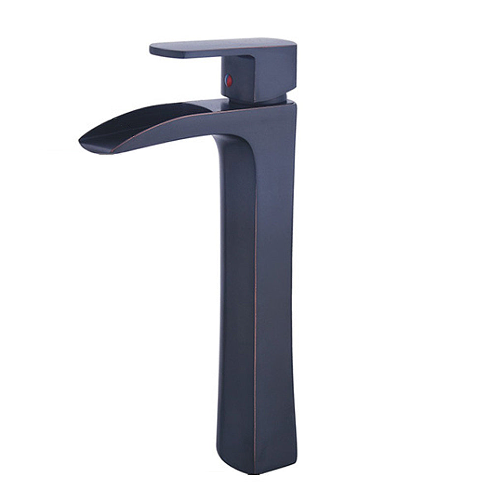 Robinet de salle de bains Mitigeur lavabo de haut Bronze huile Noir cascade robinet d'evier