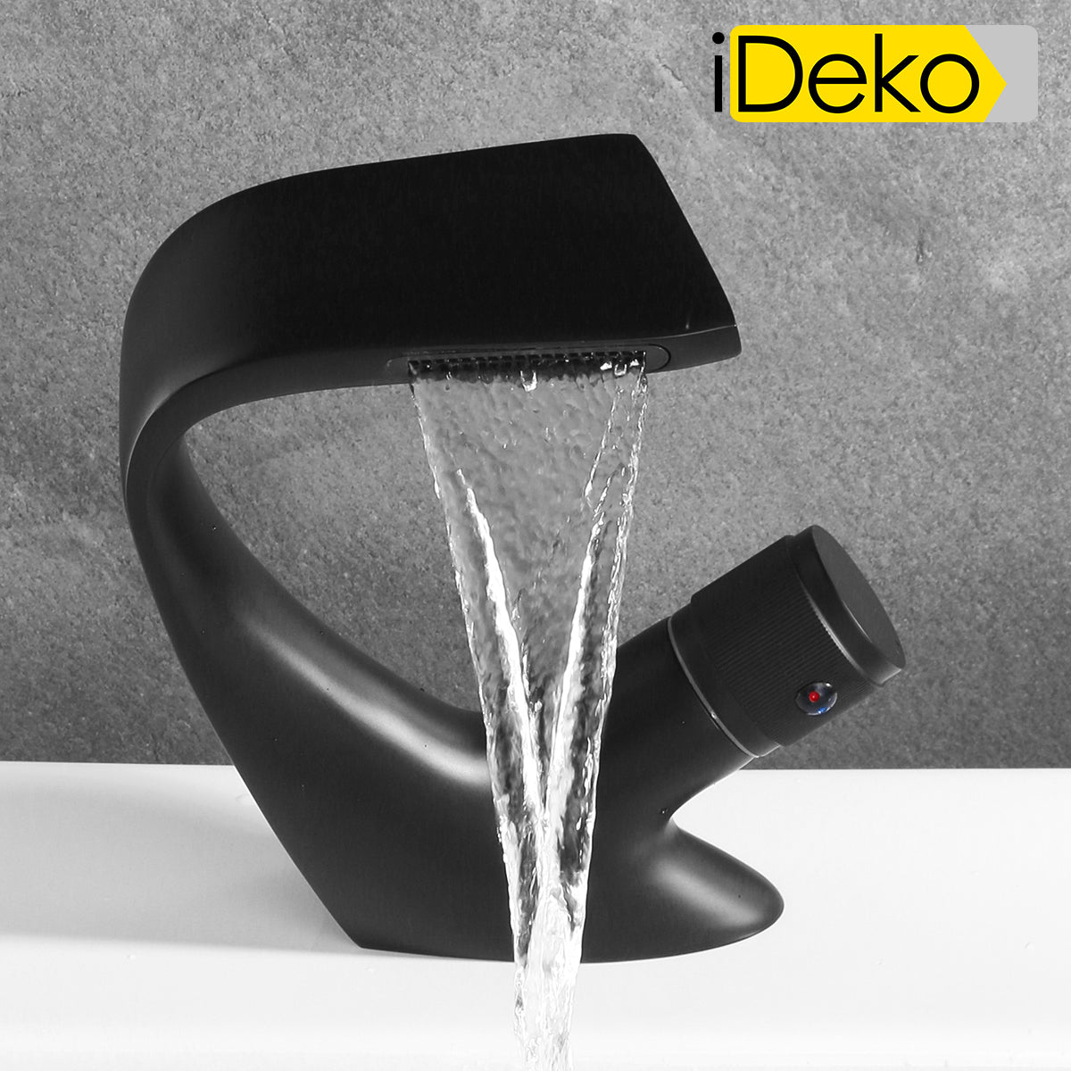 Robinet de salle de bain Mono cascade lavabo mitigeur Nouveau collection en laiton Noir cartouche ceramique