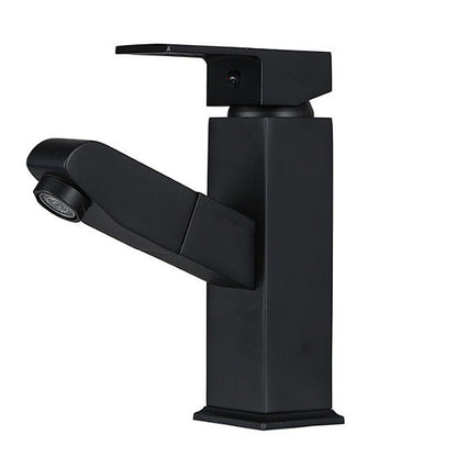 Robinet de salle de bain lavabo avec doucette tirage Noir famille standard monocommande