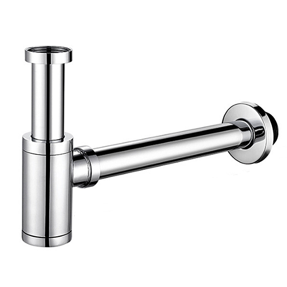 Siphon de Lavabo en Laiton Universel 45mm Tube de Siphon Chrome Design standard Reglable Anti Odeur