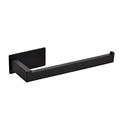 Porte Serviettes Auto-Adhesif Acier inoxydable Noir 22.5cm pour salle de bain