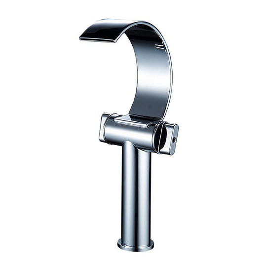 Robinet de salle de bain Mitigeur lavabo Fini Chrome Double poignee Robinet Cascade Bassin