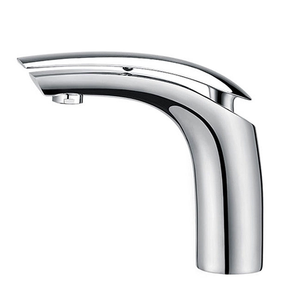 Robinet de salle de bain de lavabo style mono standard EU laiton ceramique chrome