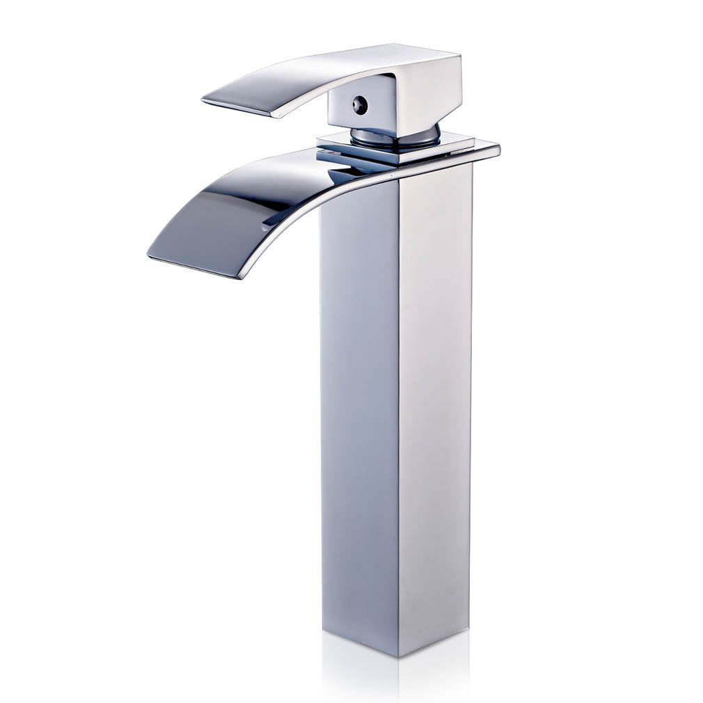 Robinet Mitigeur lavabo salle de bain personnalisee evier robinet cascade contemporaine mitigeur finition chromee