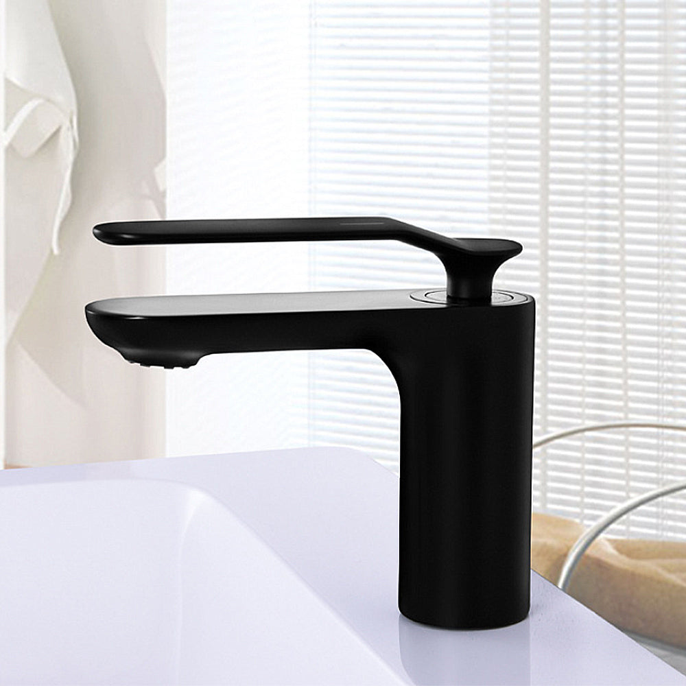 Robinet de Lavabo Mitigeur Pour Vasque Robinet Mitigeur Design noir Laque En Laiton