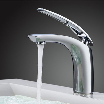 2x Robinet de salle de bain de lavabo style mono standard EU laiton ceramique chrome