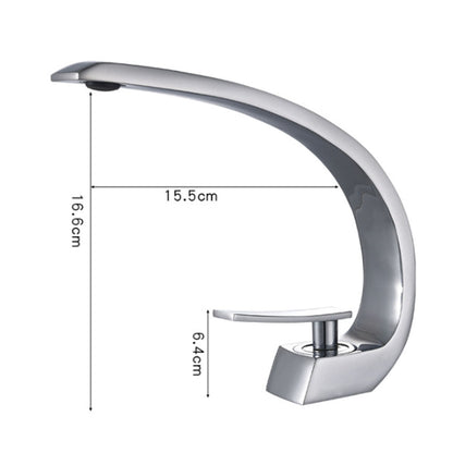 Robinet de salle de bain Mitigeur lavabo salle bain design moderne Laiton Ceramique chrome IDK6101-1 avec flexibles