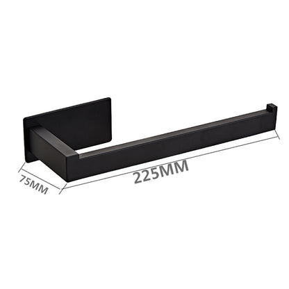 Porte Serviettes Auto-Adhesif Acier inoxydable Noir 22.5cm pour salle de bain