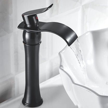 Robinet de salle de bain cascade mitigeur vasque haut peintre Noir retro style