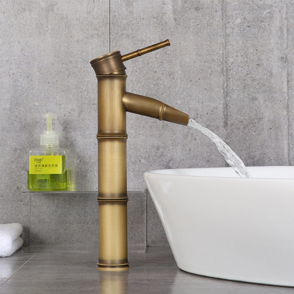 Robinet de salle de bain Mitigeur lavabo en Laiton rotation mode Japonais Bambou