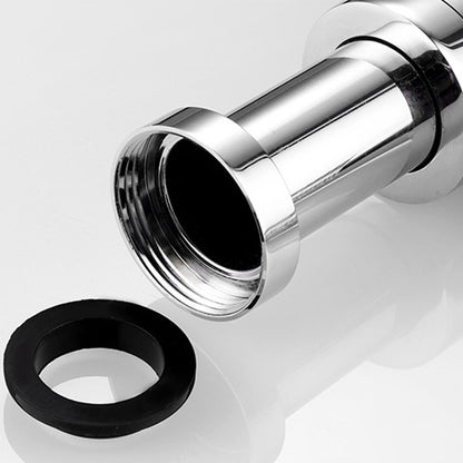 Siphon de Lavabo en Laiton Universel 45mm Tube de Siphon Chrome Design standard Reglable Anti Odeur