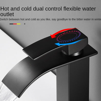 Robinet de salle de bain Mitigeur Lavabo en laiton finition peinture Noir cascade robinet d'evier salle de bains