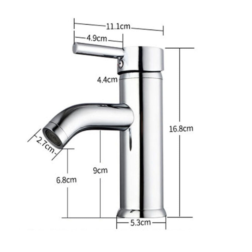 Robinet de salle de bain cascade chrome pour lavabo avec Flexible simple famille