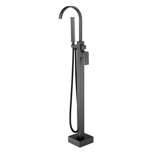 Robinet de baignoire ilot sur Pied salle de bain douche verticale sans Douchette Noir