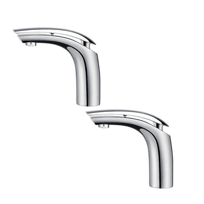 2x Robinet de salle de bain de lavabo style mono standard EU laiton ceramique chrome
